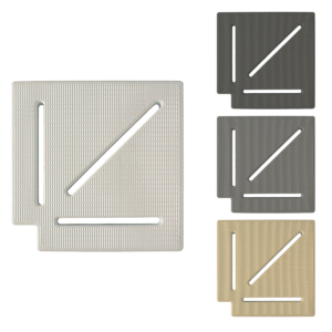 Túlfolyó sarok elem 90º szürke 245mm