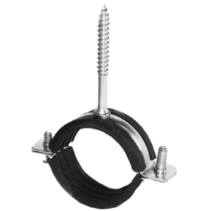 Csőtartó gumis bilincs tőcsavarral D75