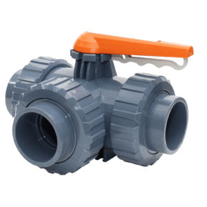 Golyóscsap 3 utas PTFE "T" D50