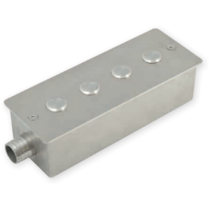 Beépítő inox doboz 4 piezo kapcsolóhoz