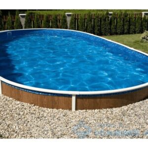 Azuro oval Wood, kék 5,5x3,7x1,2m